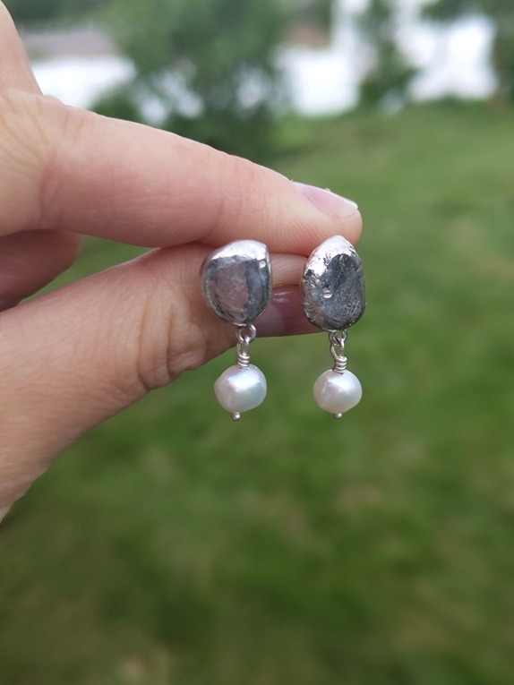 Perledråper smeltet