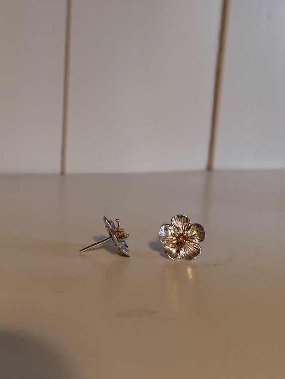 Markjordbærblomst med gulldetaljer & Citrin - Bilde 9