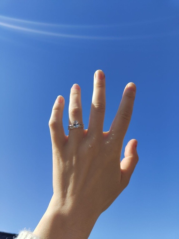 Tidløs sølvring med himmelblå Topaz - Bilde 9