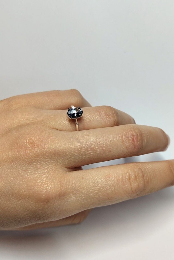 Tidløs sølvring med himmelblå Topaz - Bilde 10